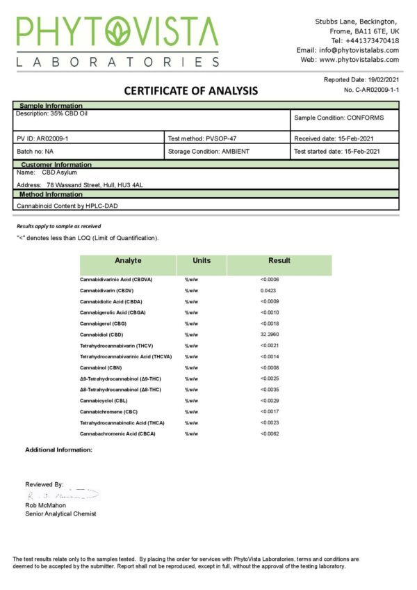 CBD Asylum 35% 3500mg CBD Oil 10ml (BUY 1 GET 2 FREE) - Image 9